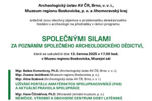 Společnými silami za poznáním společného archeologického dědictví
