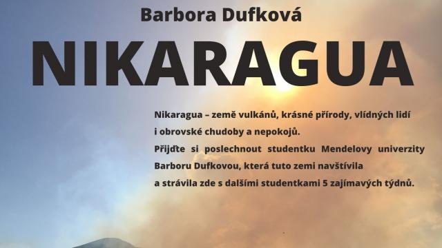 Nikaragua - přednáška Barbory Dufkové